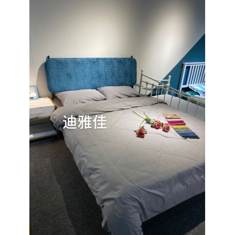 勝芳鐵床批發(fā) 歐式鐵藝床 復古旅館鐵架床 雙人床 酒店公寓床 臥室鐵架床 公主床 金屬床 迪雅佳家具