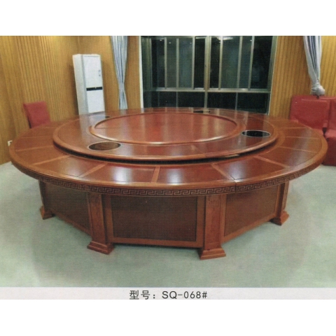 勝芳餐桌批發(fā) 酒店餐桌 轉(zhuǎn)盤(pán) 多人 餐館  飯店 桌子 餐廳 包間 包廂 酒店家具 雙全實(shí)木家具