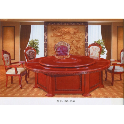 勝芳餐桌批發(fā) 酒店餐桌 轉(zhuǎn)盤(pán) 多人 餐館  飯店 桌子 餐廳 包間 包廂 酒店家具 雙全實(shí)木家具