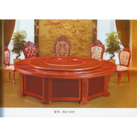 勝芳餐桌批發(fā) 酒店餐桌 轉(zhuǎn)盤(pán) 多人 餐館  飯店 桌子 餐廳 包間 包廂 酒店家具 雙全實(shí)木家具