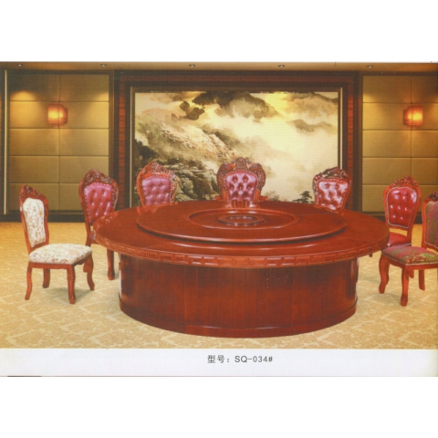 勝芳餐桌批發(fā) 酒店餐桌 轉(zhuǎn)盤(pán) 多人 餐館  飯店 桌子 餐廳 包間 包廂 酒店家具 雙全實(shí)木家具