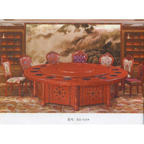 勝芳餐桌批發(fā) 酒店餐桌 轉(zhuǎn)盤(pán) 多人 餐館  飯店 桌子 餐廳 包間 包廂 酒店家具 雙全實(shí)木家具