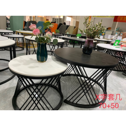 新上市產(chǎn)品 勝芳茶幾批發(fā) 不銹鋼 鐵藝 巖板 板式 茶幾 簡約現(xiàn)代北歐 茶桌 家用 小戶型 客廳 圓形桌子 高低組合 創(chuàng)意小茶臺 鑫尚億家具