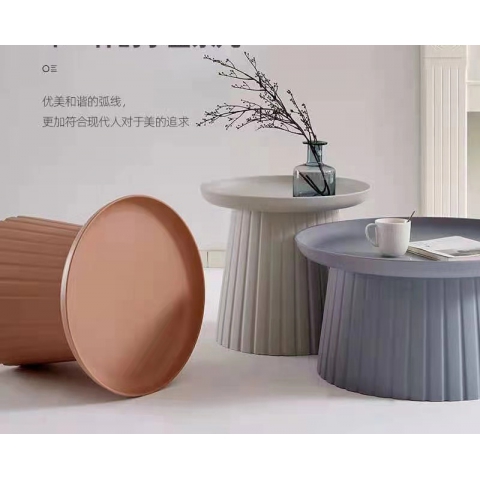 勝芳北歐圓形塑料茶幾 家用客廳邊幾 簡(jiǎn)約休閑 戶(hù)外 陽(yáng)臺(tái)桌子 網(wǎng)紅角幾組合 唐益塑業(yè)