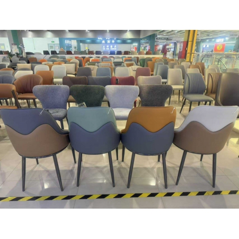 勝芳家具批發(fā) 輕奢家用餐椅 北歐簡約靠背椅 餐廳椅子 咖啡休閑椅 軟包椅 現(xiàn)代 酒店椅子 銘達家具