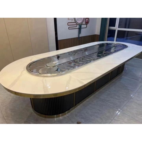 勝芳酒店家具批發(fā) 橢圓旋轉(zhuǎn)電動餐桌 旋轉(zhuǎn)小火鍋 旋轉(zhuǎn)桌 巖板餐桌 玻璃餐桌 巖板火鍋桌 玻璃火鍋桌 飯店餐桌 酒店餐桌酒店用品 鑫尚誠家具