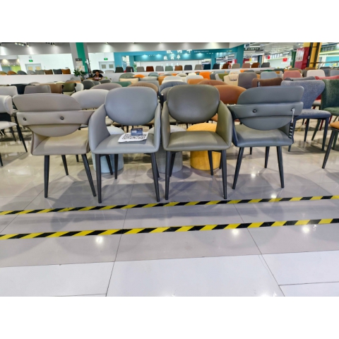 勝芳家具批發(fā) 輕奢家用餐椅 靠背椅 餐椅 咖啡休閑椅 軟包椅  皮革椅 現(xiàn)代 酒店椅子 銘達(dá)家具