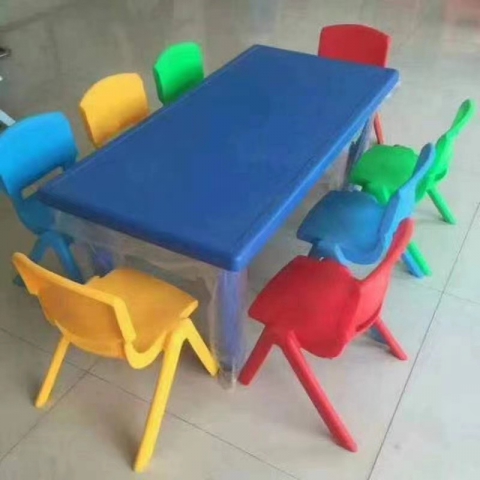 勝芳幼兒園桌椅整套 塑料長(zhǎng)方形兒童桌椅套裝游戲玩具積木桌寶寶家用童桌童椅學(xué)習(xí)桌 童椅 童桌 超強(qiáng)家具廠家直銷(xiāo)