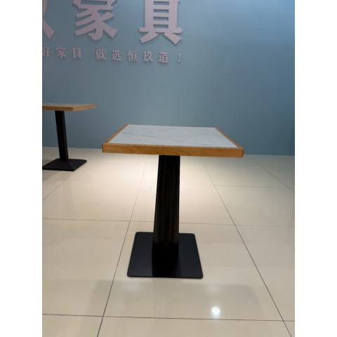 勝芳快餐桌批發(fā) 咖啡臺(tái)批發(fā) 實(shí)木餐飲桌  定制餐廳實(shí)木商用桌 鋼木餐桌 洽談桌 方桌 恒玖家具