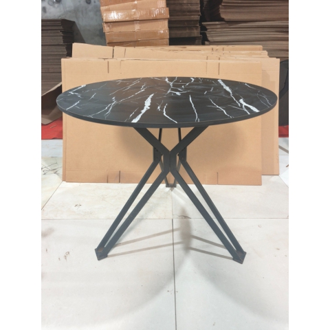 圓桌咖啡臺(tái)彎片腿噴涂批發(fā)桌架 瑞京家具